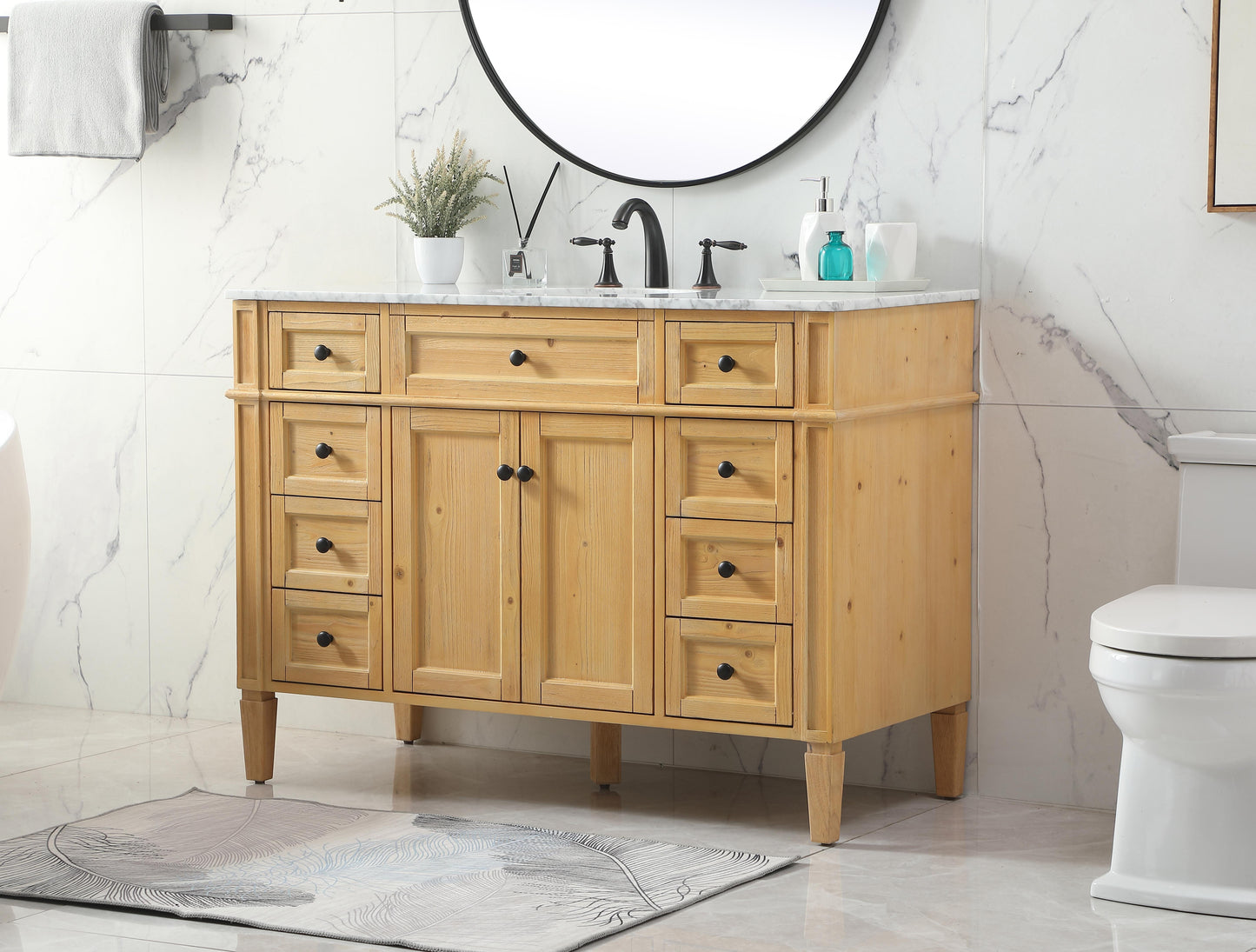 48 inch Single Bathroom Vanity in Natural Wood - BC1204835NW