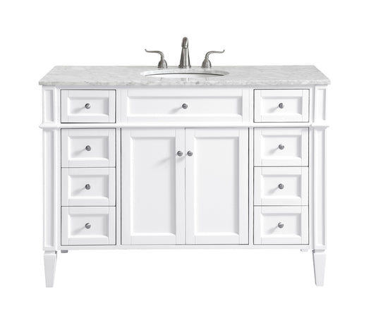 48 in. Single Bathroom Vanity Set in White - BC1204835WH