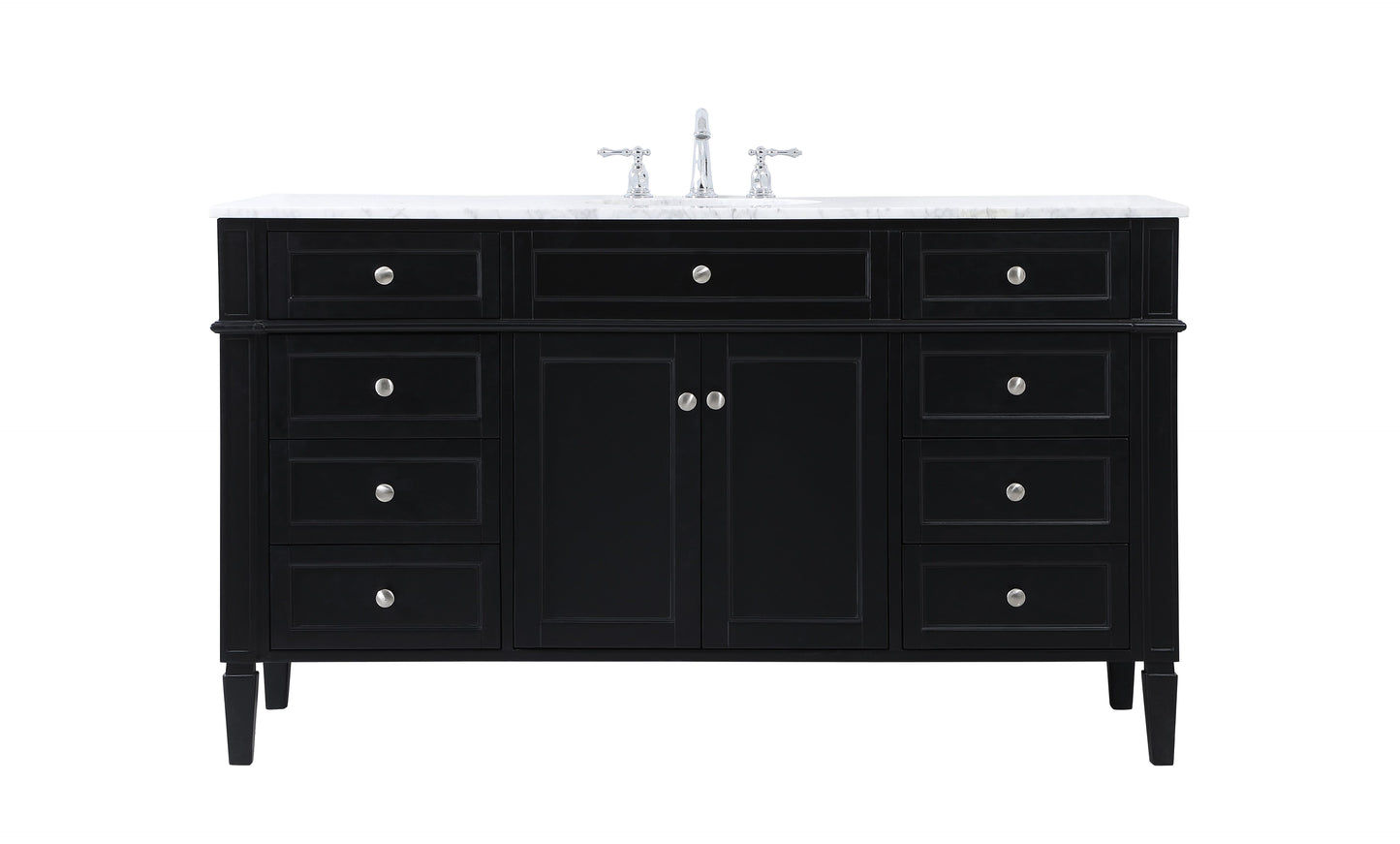 60 inch Single Bathroom Vanity in Black - BC1206035BK