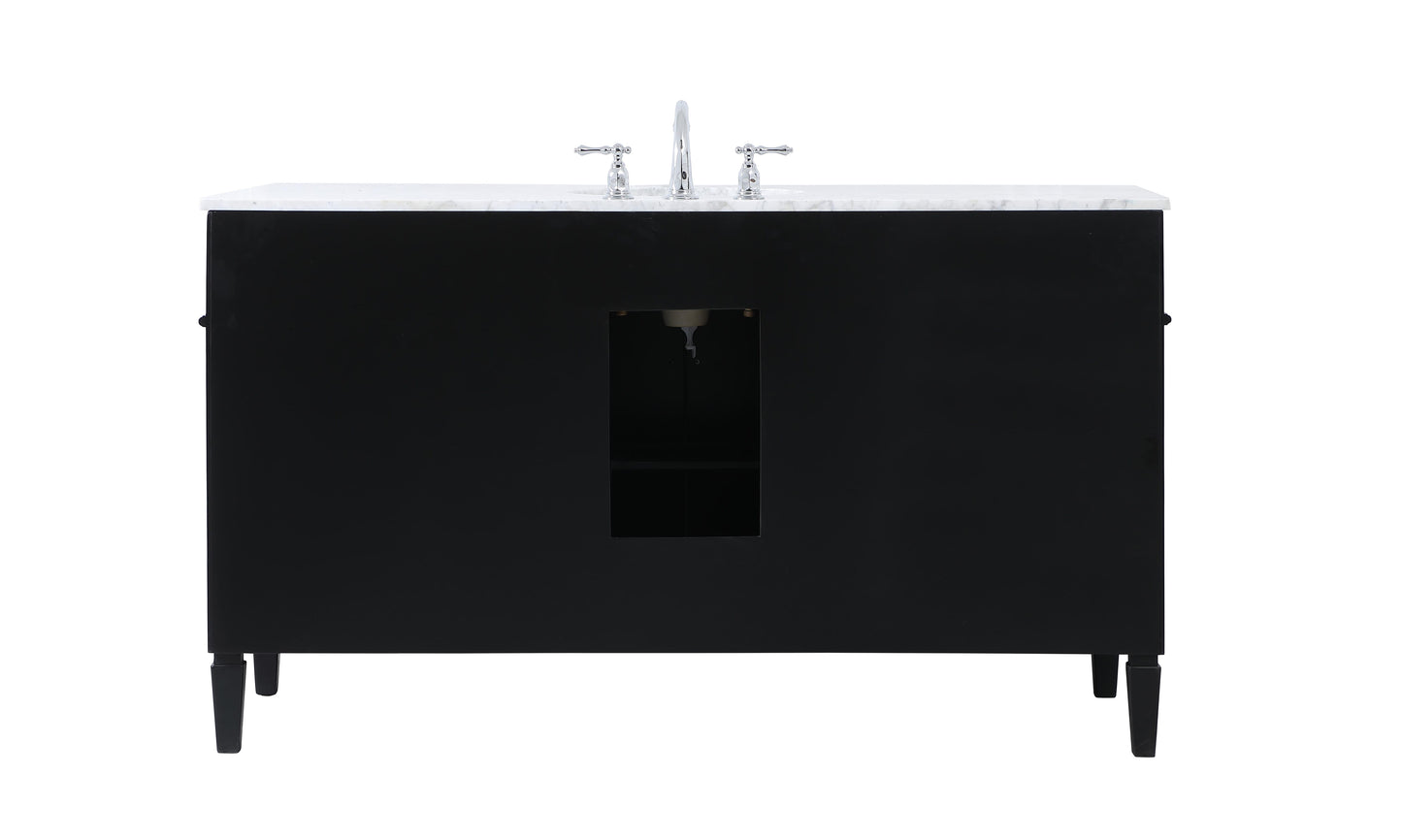 60 inch Single Bathroom Vanity in Black - BC1206035BK