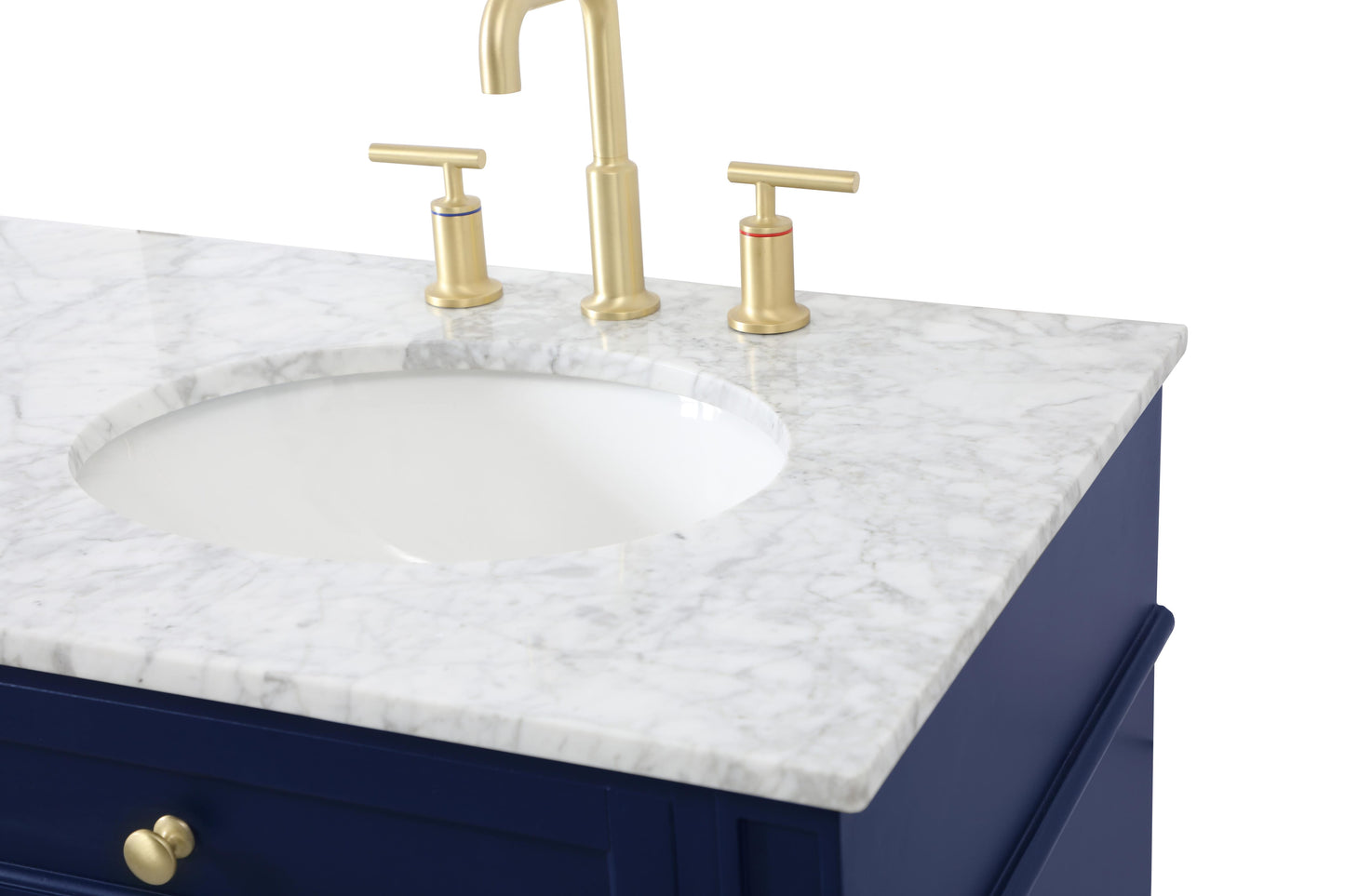 60 inch Double Bathroom Vanity in Blue - BC120D6035BL