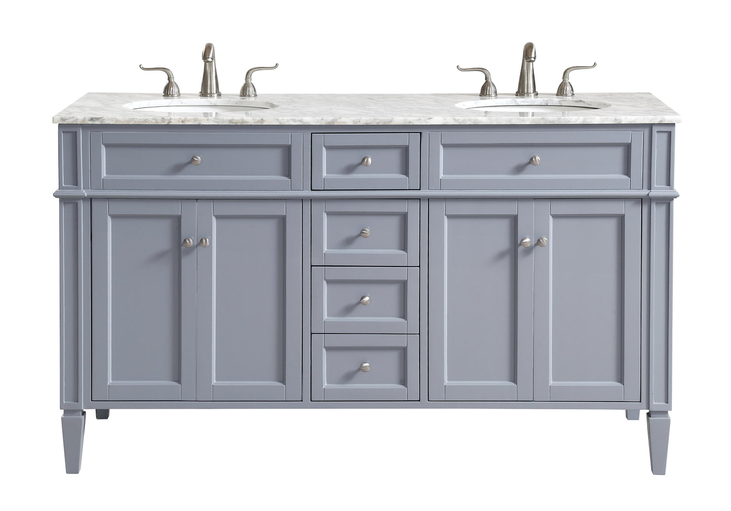 60 in. Double Bathroom Vanity Set in Grey - BC120D6035GR