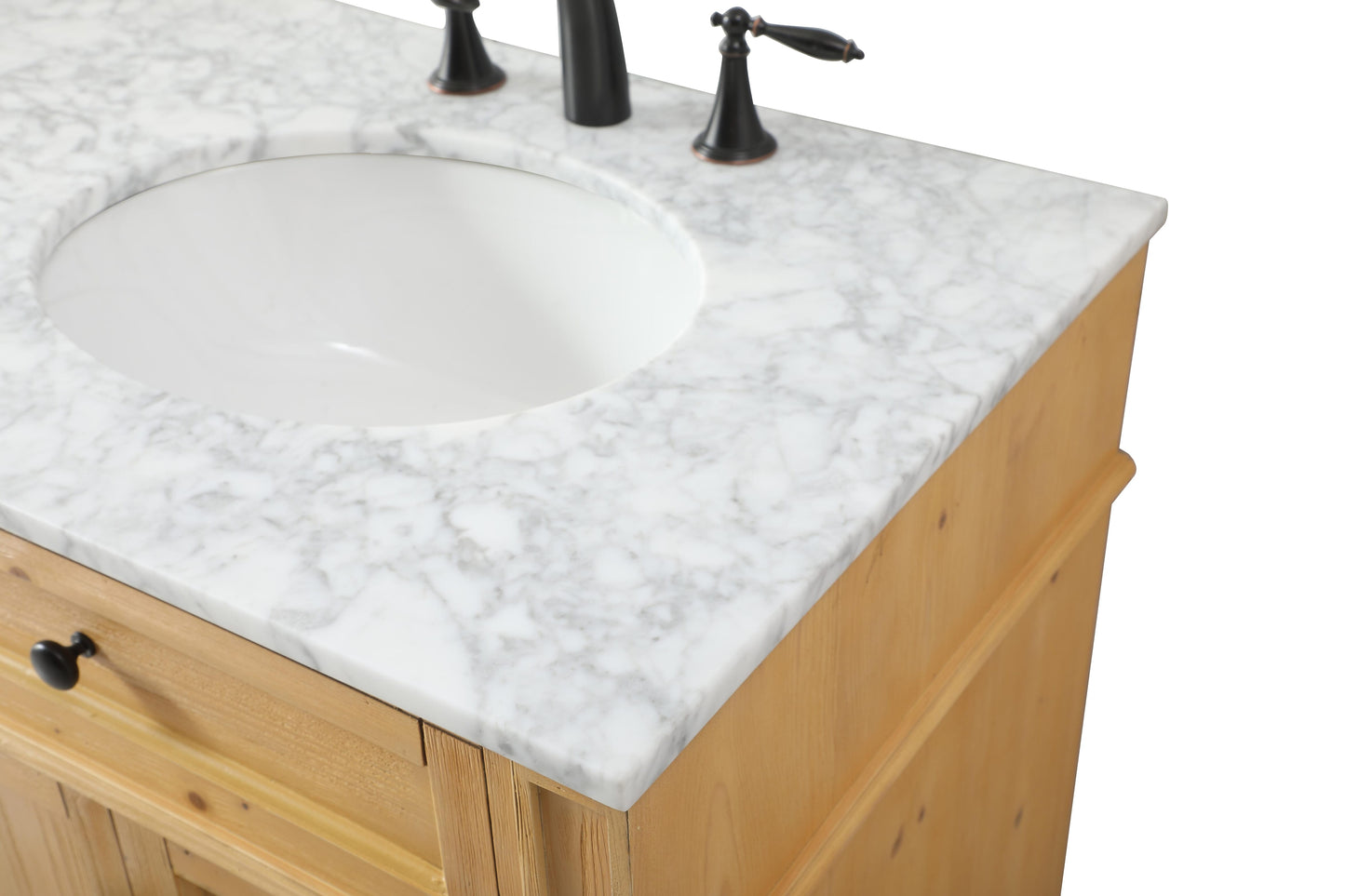 60 inch Double Bathroom Vanity in Natural Wood - BC120D6035NW