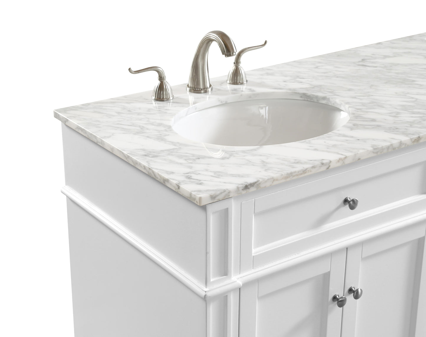 60 in. Double Bathroom Vanity Set in White - BC120D6035WH