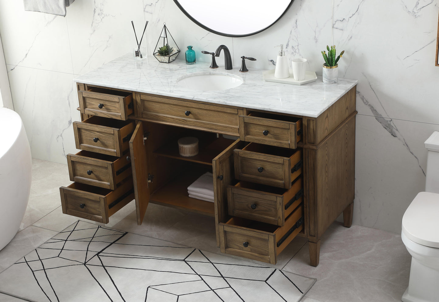 60 inch Single Bathroom Vanity in Driftwood - BC1206035DW