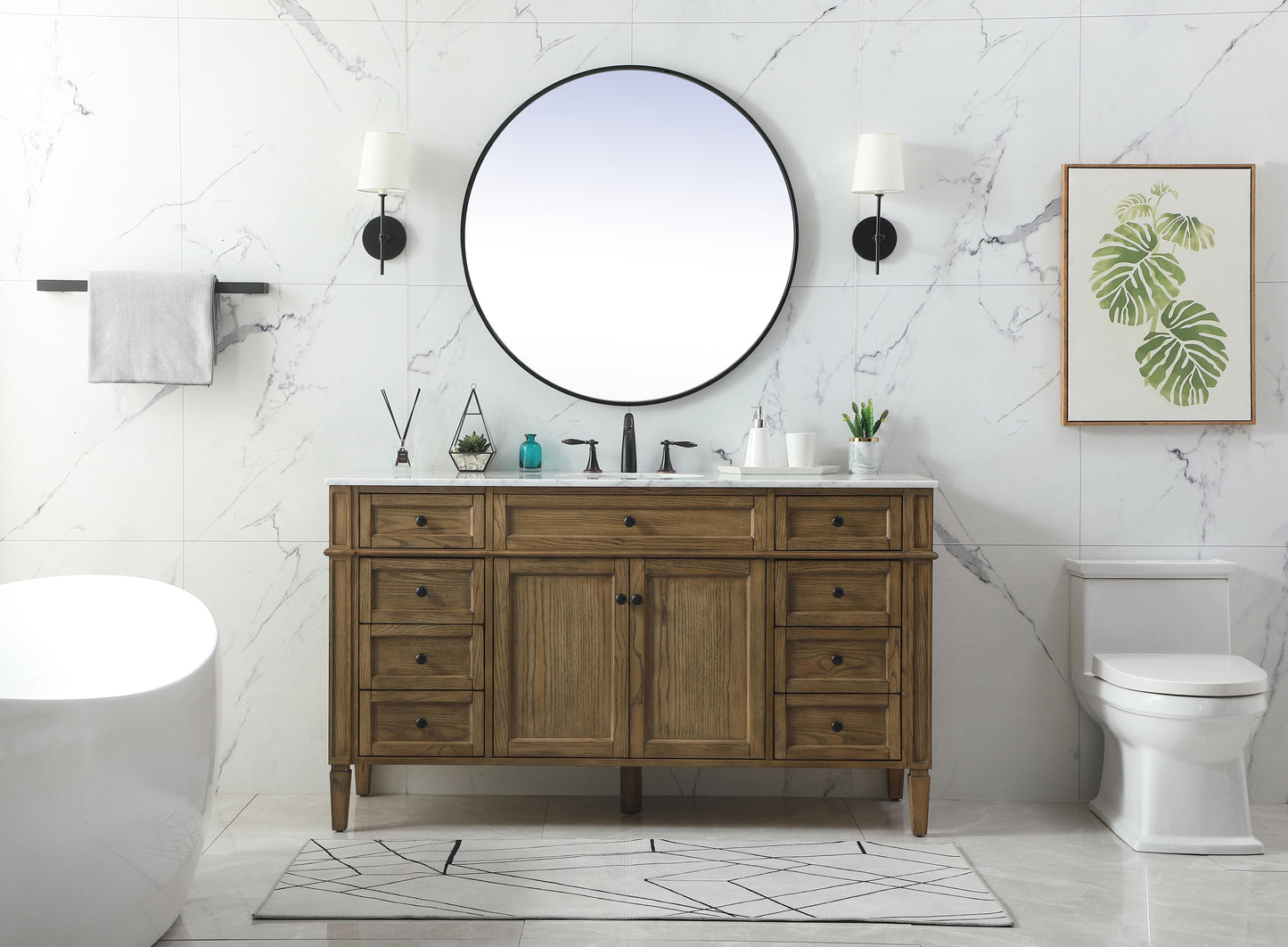 60 inch Single Bathroom Vanity in Driftwood - BC1206035DW