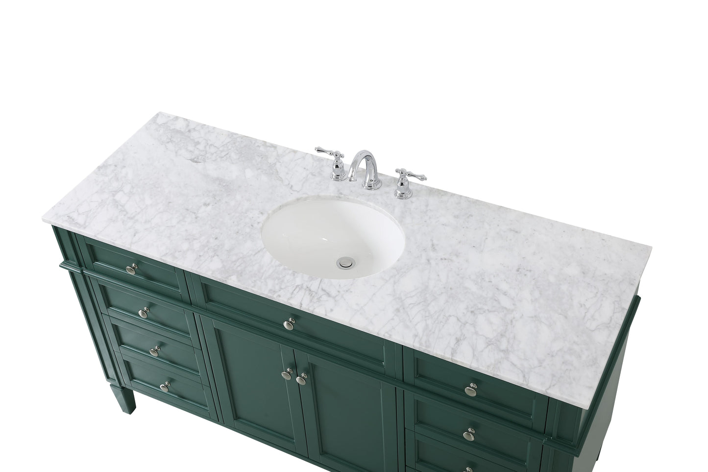 60 inch Single Bathroom Vanity in Green - BC1206035GN