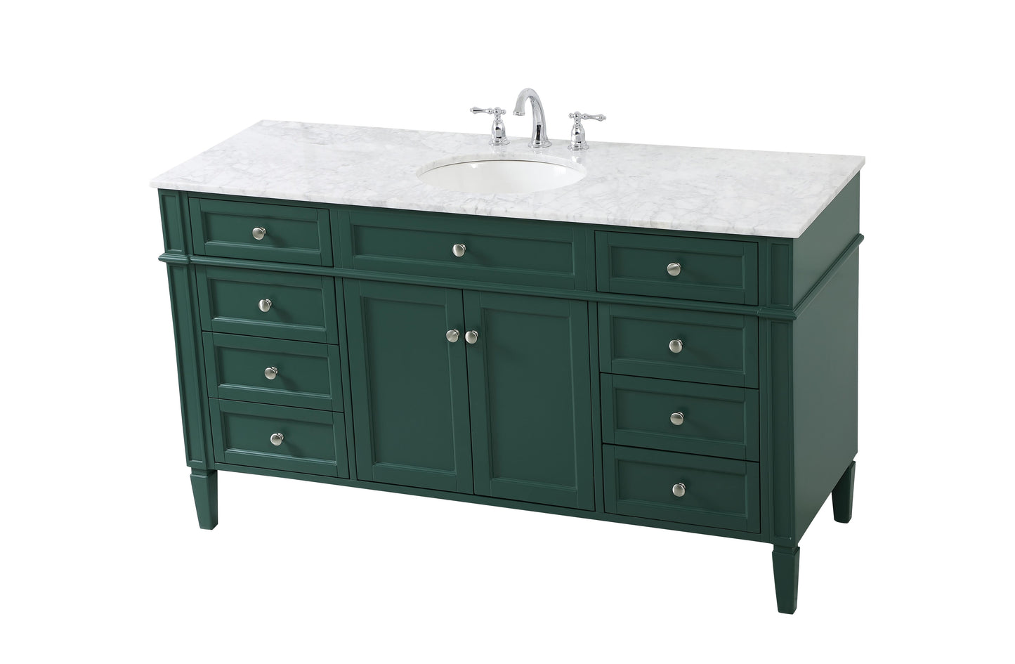 60 inch Single Bathroom Vanity in Green - BC1206035GN