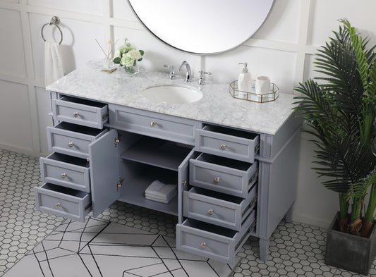 60 inch Single Bathroom Vanity in Grey - BC1206035GR