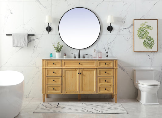 60 inch Single Bathroom Vanity in Natural Wood - BC1206035NW