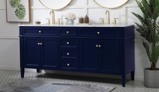 72 inch Double Bathroom Vanity in Blue - BC120D7235BL