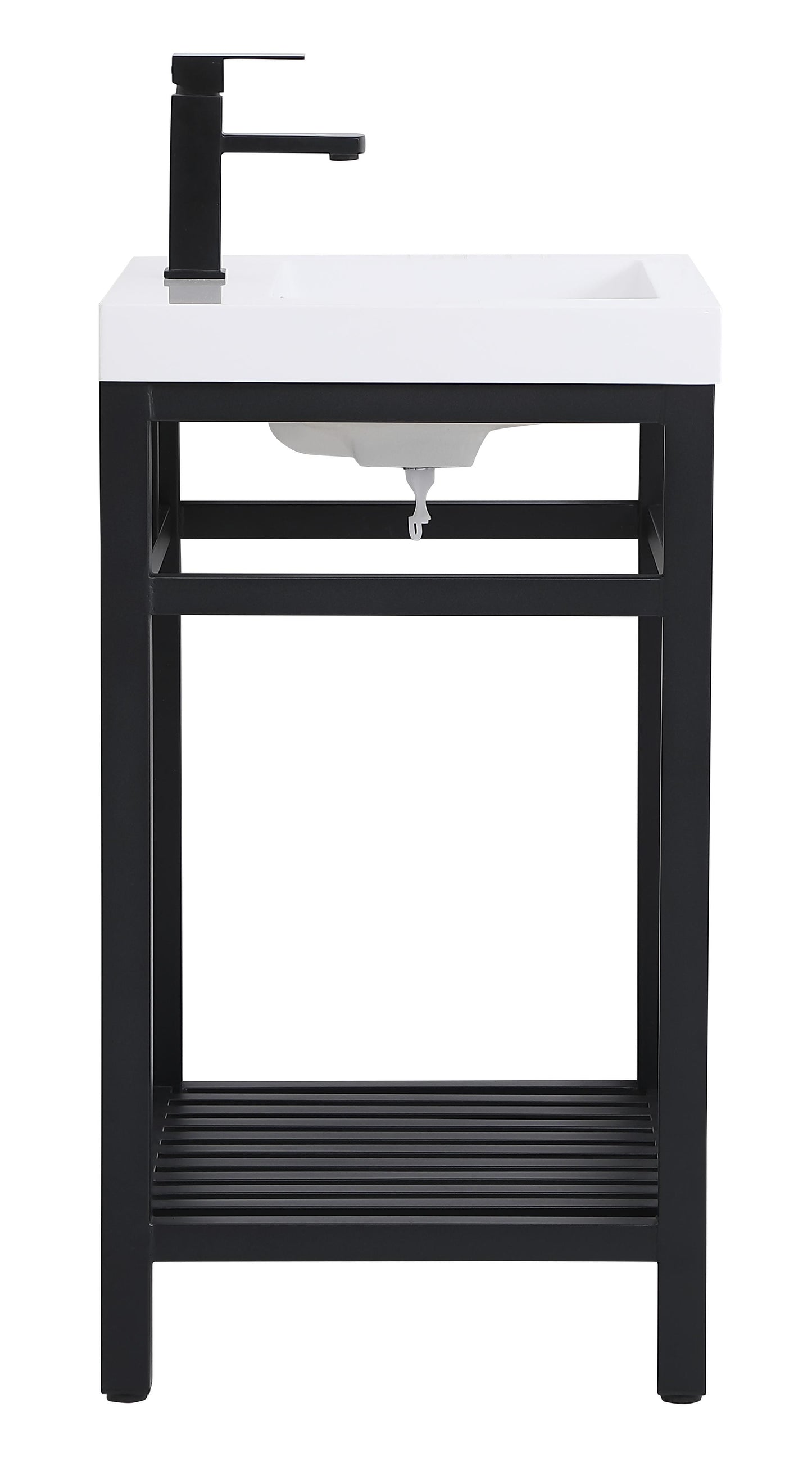 24 inch Single Bathroom Metal Vanity in Black - BC1302434BK