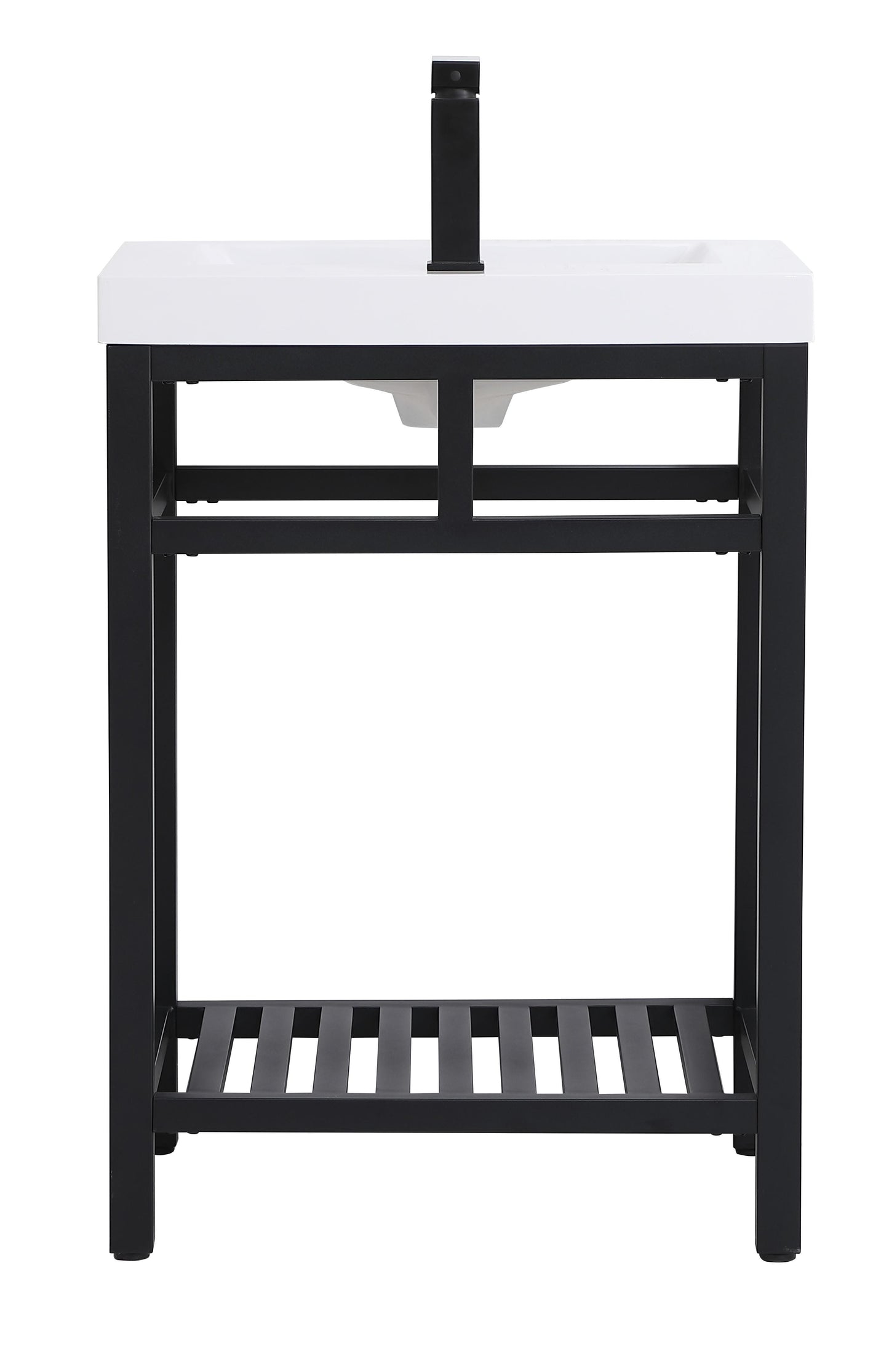 24 inch Single Bathroom Metal Vanity in Black - BC1302434BK