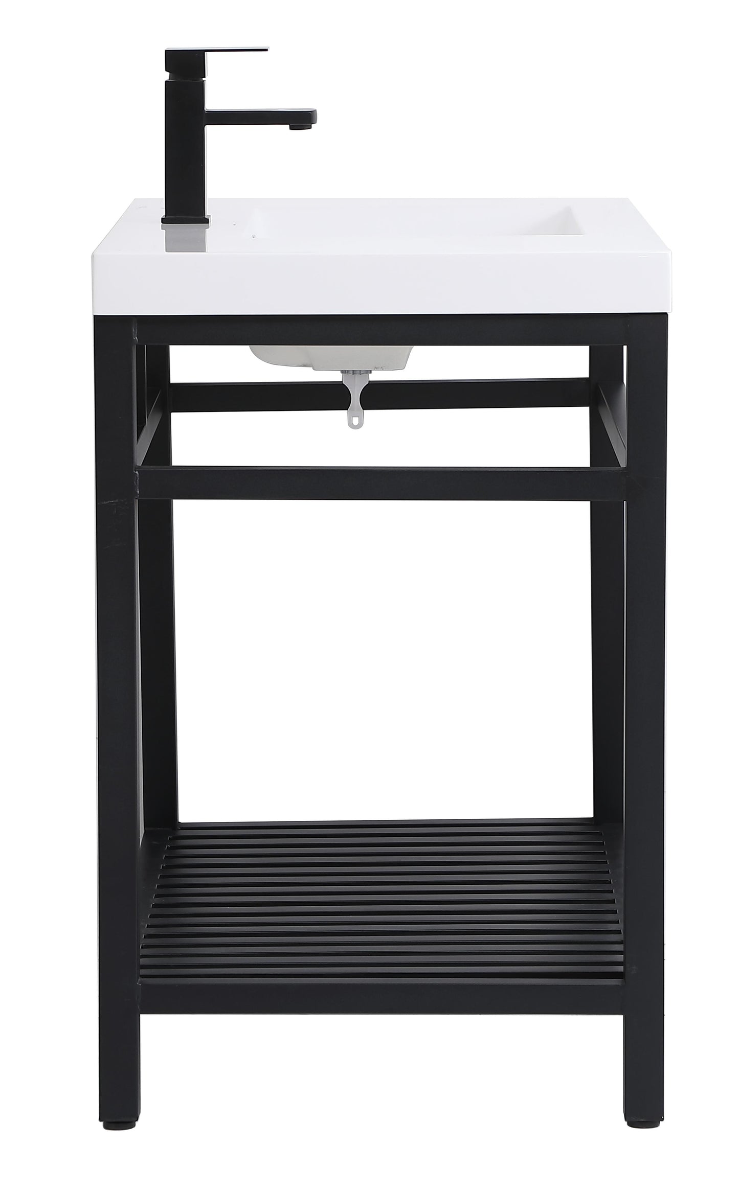 36 inch Single Bathroom Metal Vanity in Black - BC1303634BK