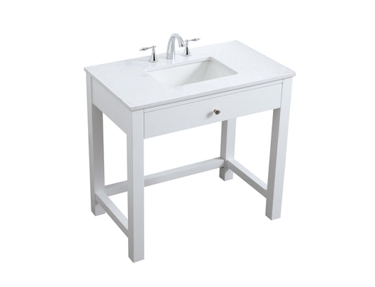 36 Inch ADA Compliant Bathroom Vanity in White - BC1403634WH