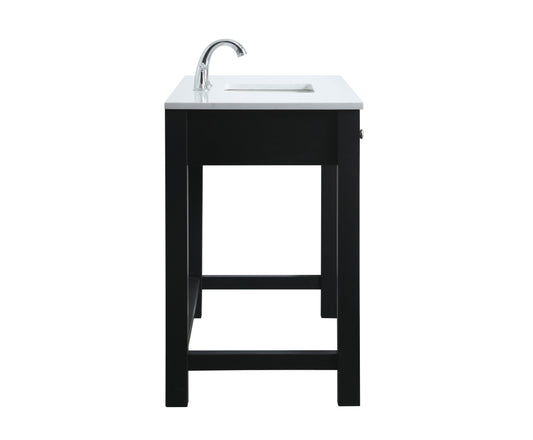 48 Inch ADA Compliant Bathroom Vanity in Black - BC1404834BK