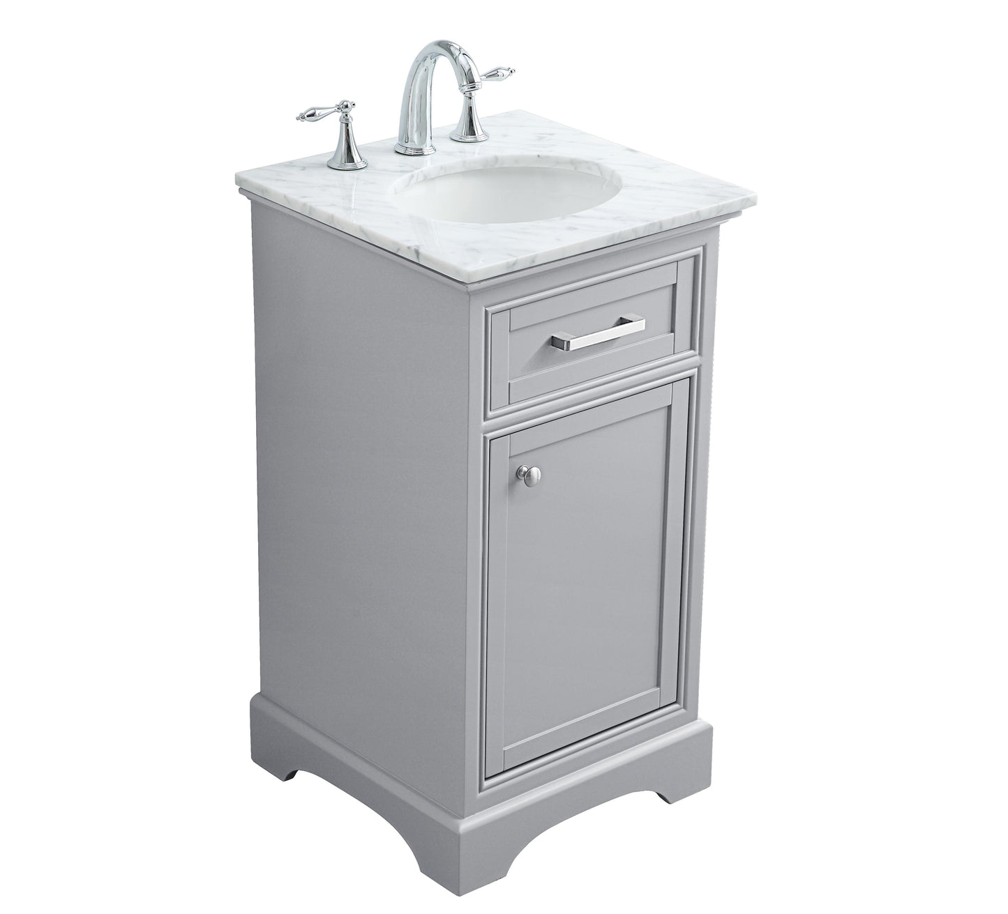 19 in. Single Bathroom Vanity Set in Light Grey - BC1501935GR