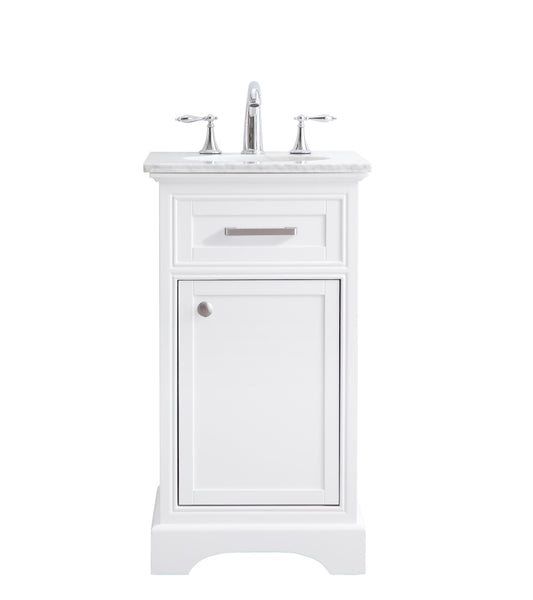 19 in. Single Bathroom Vanity Set in White - BC1501935WH