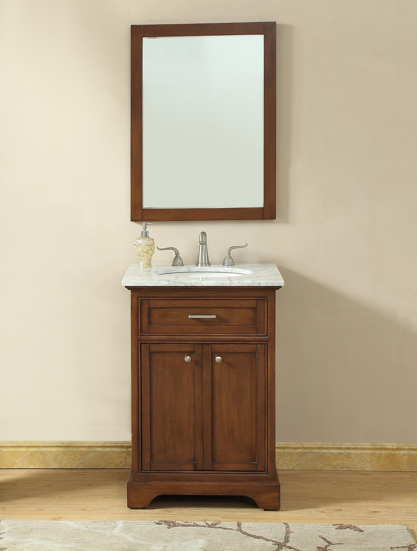 24 in. Single Bathroom Vanity Set in Teak - BC1502435TK