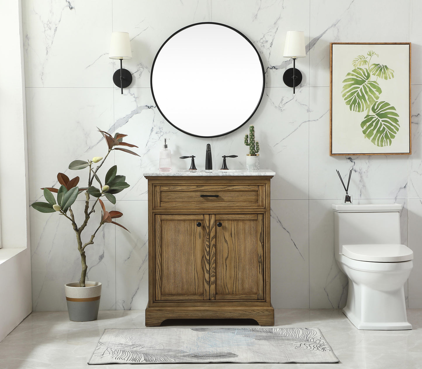 30 inch Single Bathroom Vanity in Driftwood - BC1503035DW