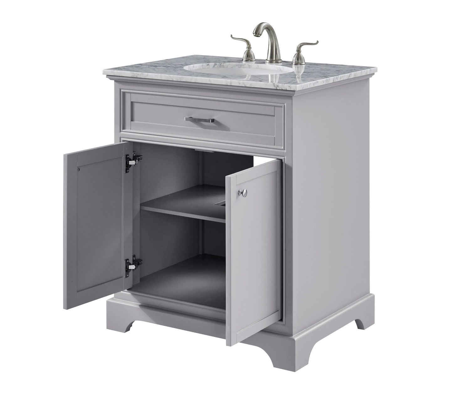 30 in. Single Bathroom Vanity Set in Light Grey - BC1503035GR