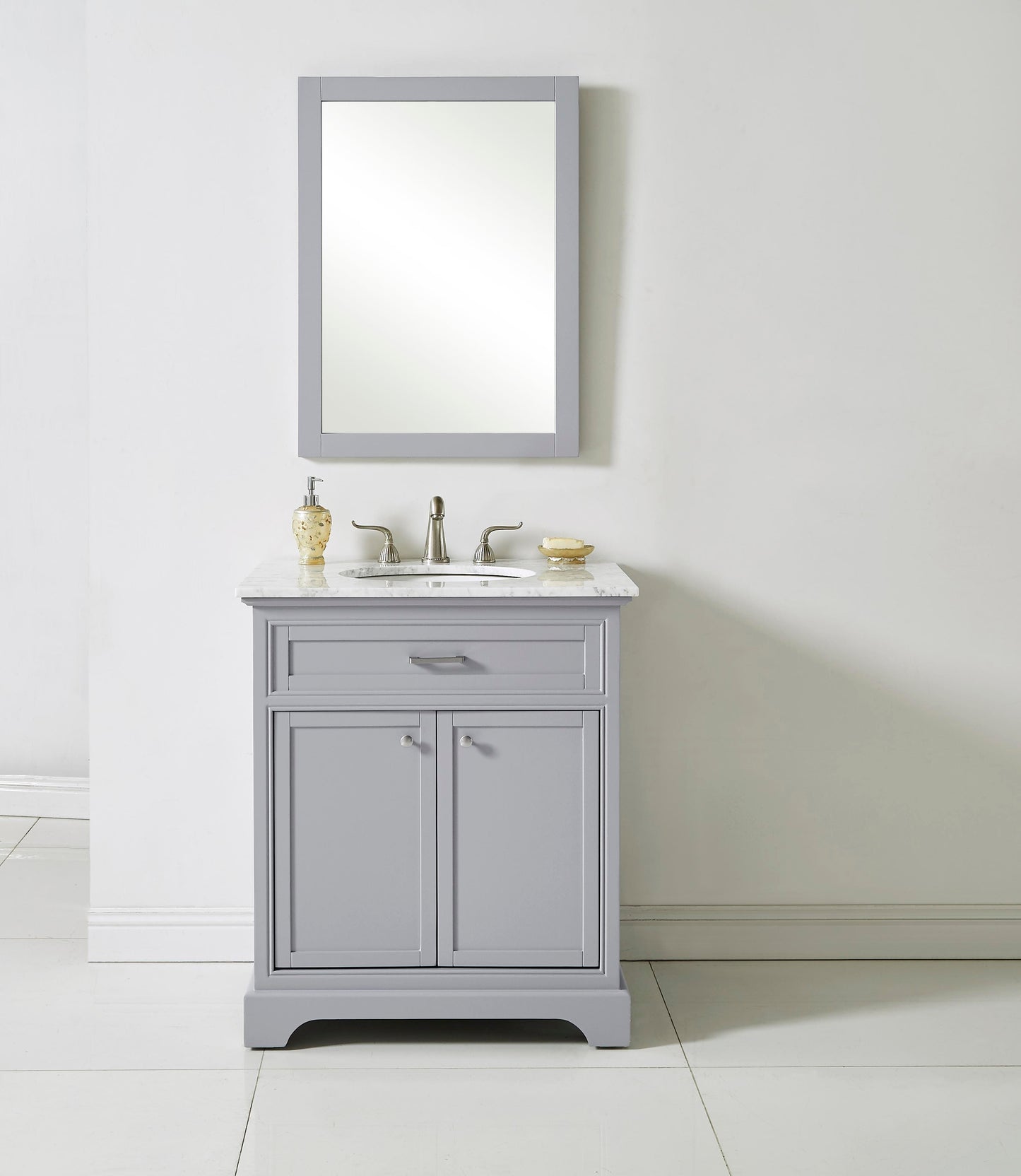 30 in. Single Bathroom Vanity Set in Light Grey - BC1503035GR