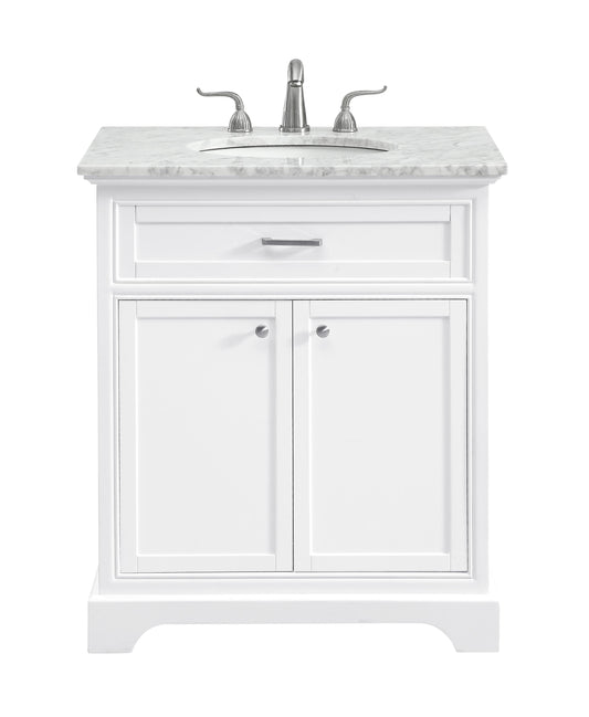 30 in. Single Bathroom Vanity Set in White - BC1503035WH