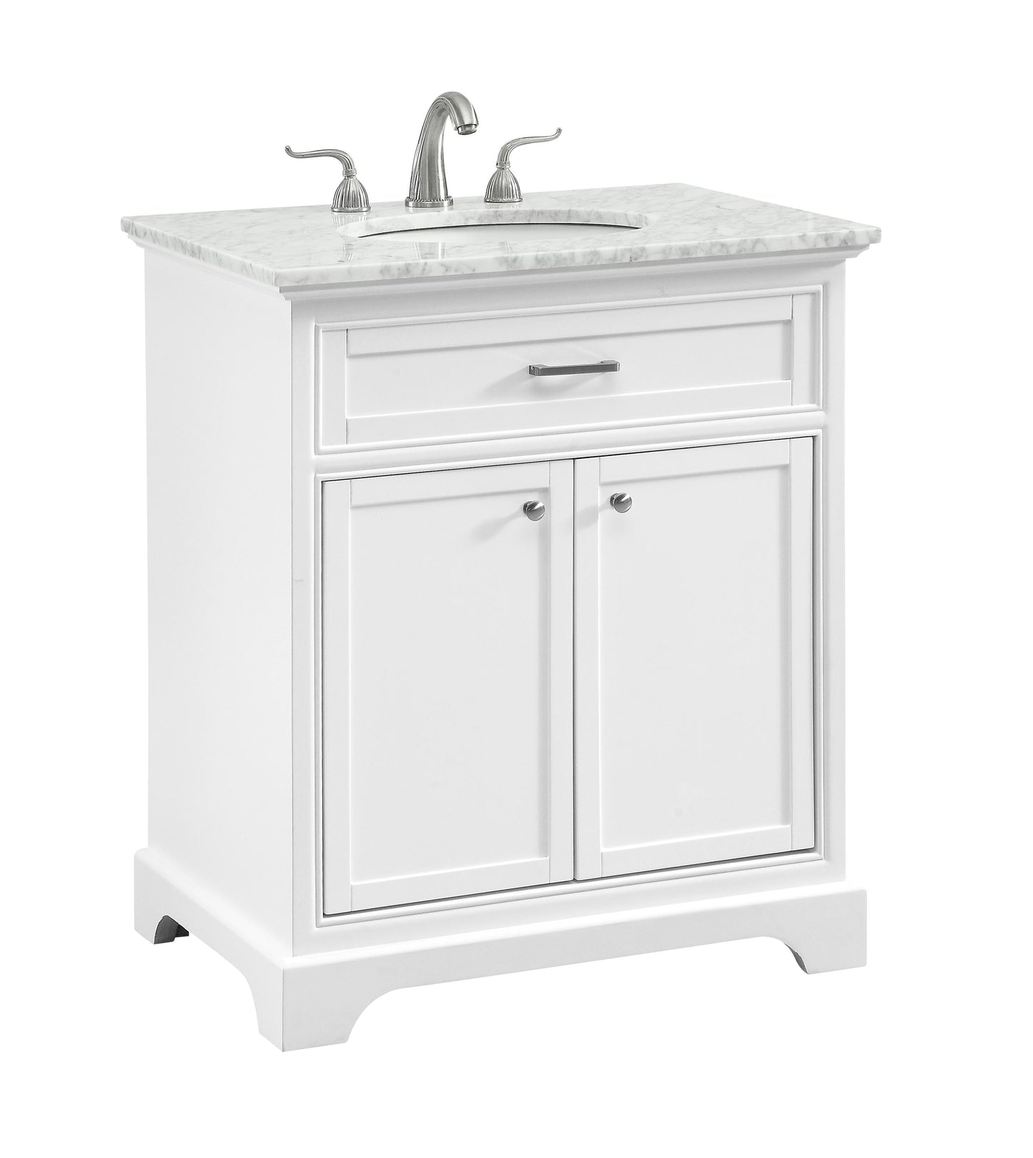 30 in. Single Bathroom Vanity Set in White - BC1503035WH