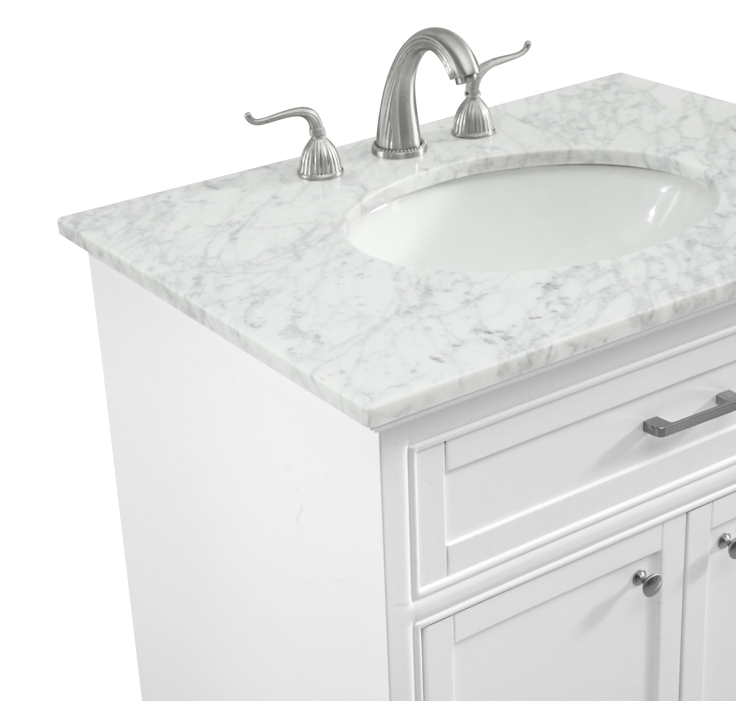 30 in. Single Bathroom Vanity Set in White - BC1503035WH