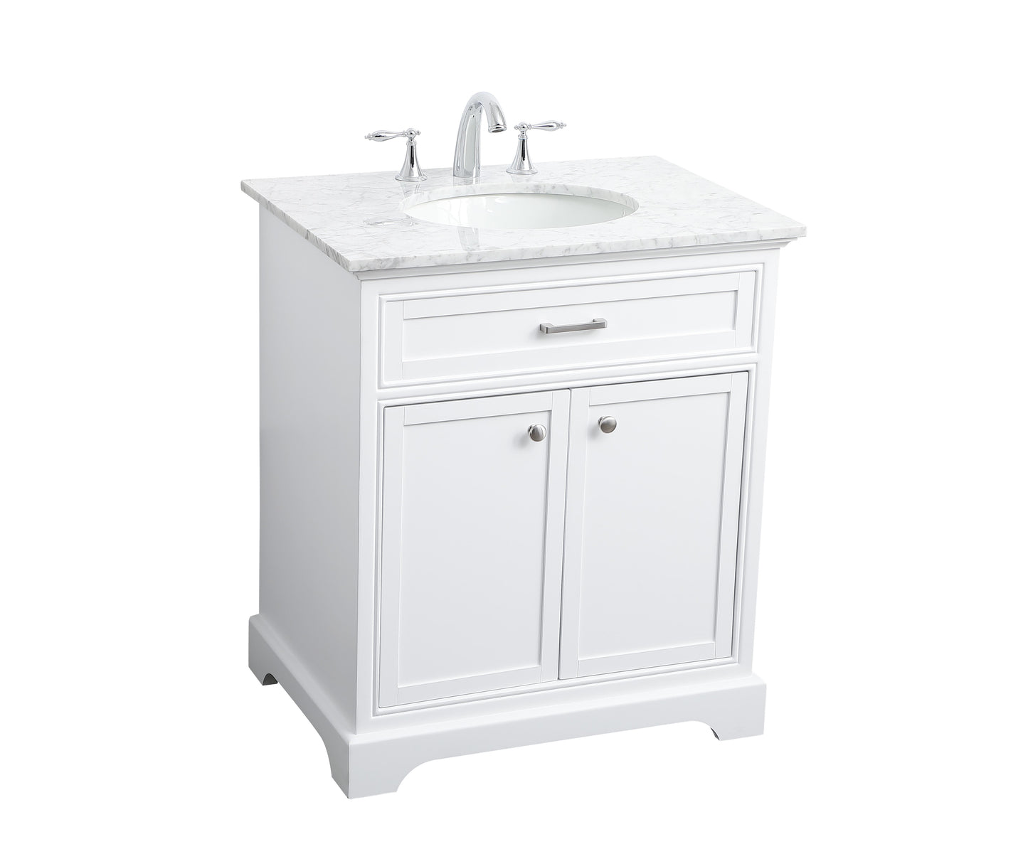 30 in. Single Bathroom Vanity Set in White - BC1503035WH