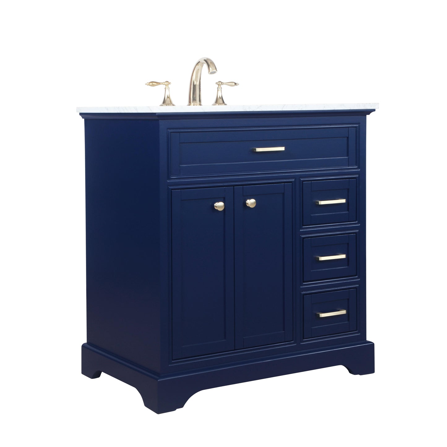 32 inch Single Bathroom Vanity in Blue - BC1503235BL