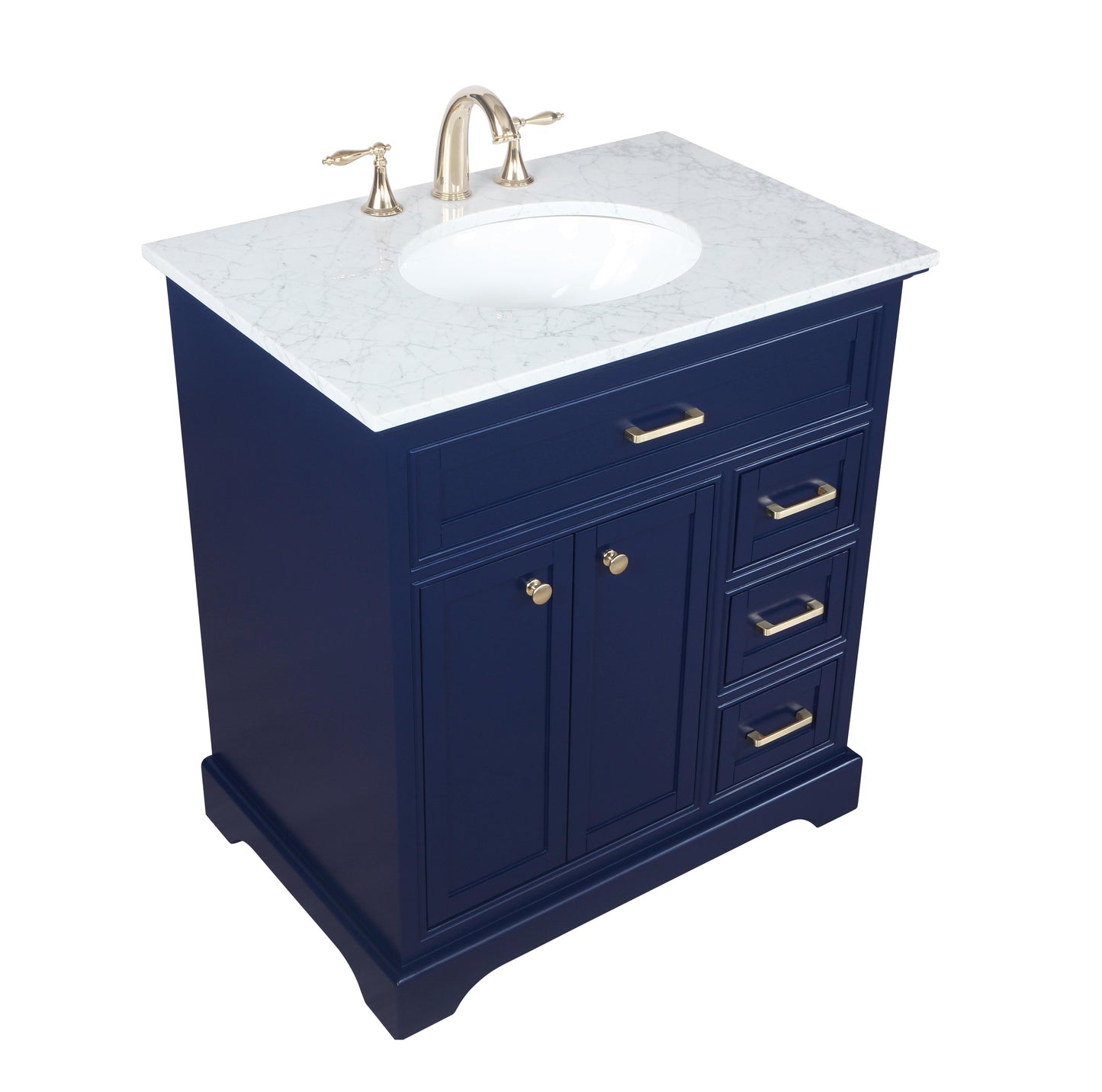 32 inch Single Bathroom Vanity in Blue - BC1503235BL