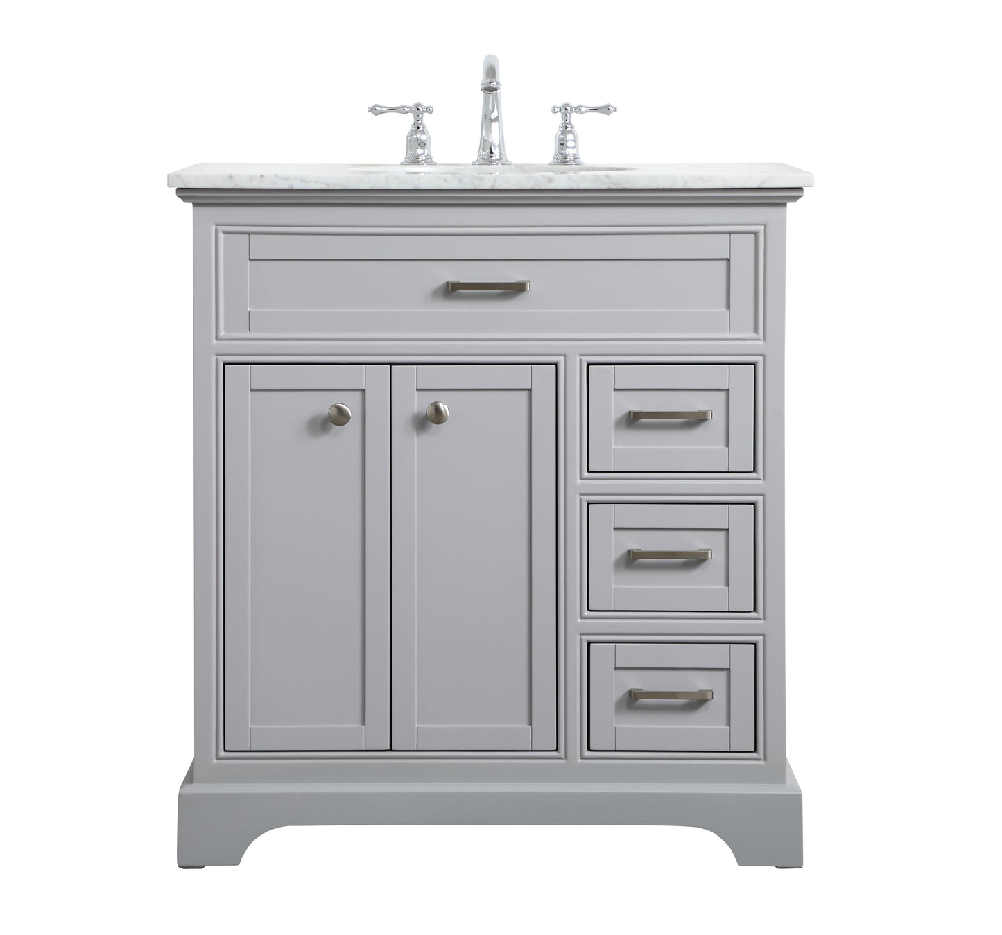 32 inch Single Bathroom Vanity in Grey - BC1503235GR