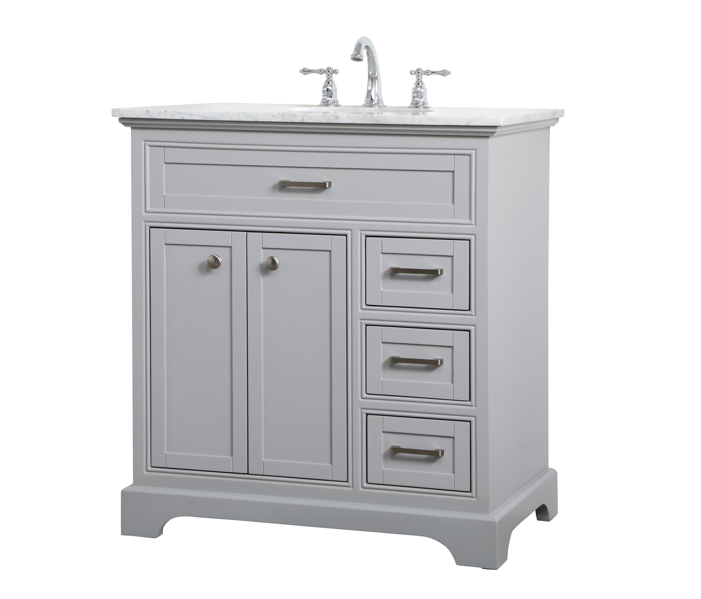 32 inch Single Bathroom Vanity in Grey - BC1503235GR