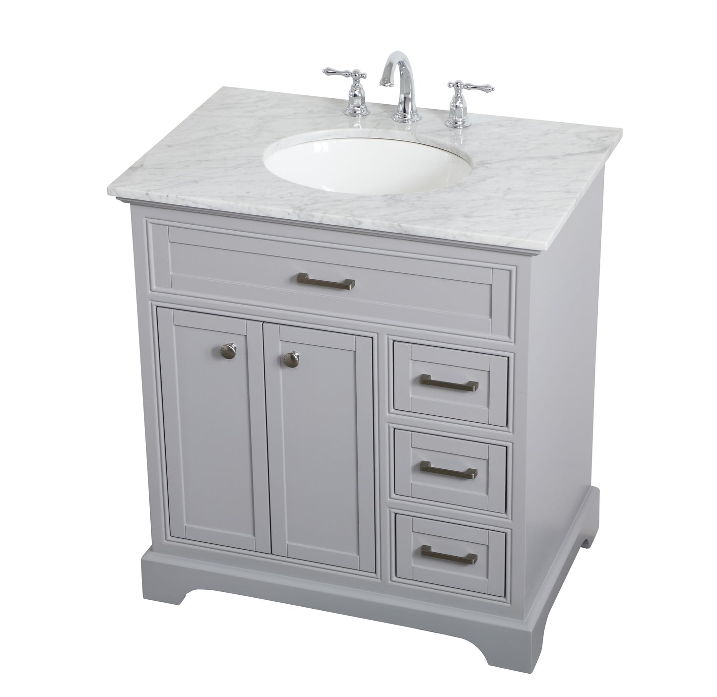 32 inch Single Bathroom Vanity in Grey - BC1503235GR