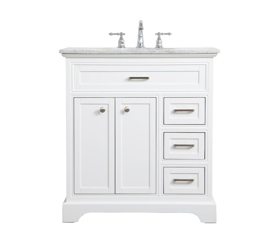 32 inch Single Bathroom Vanity in White - BC1503235WH