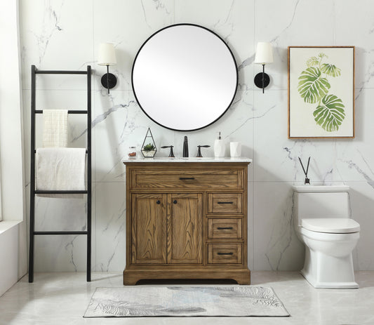 36 inch Single Bathroom Vanity in Driftwood - BC1503635DW