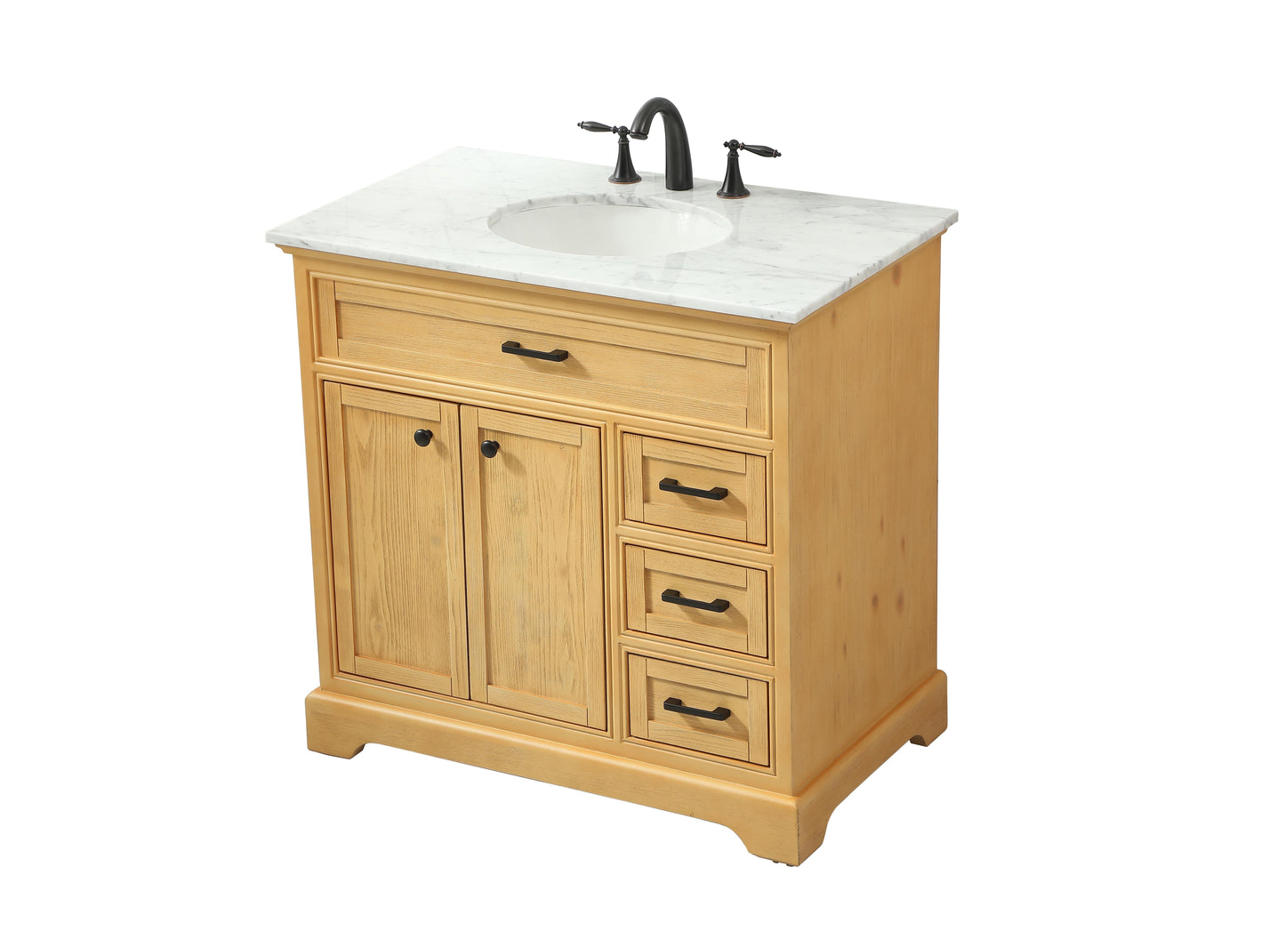 36 inch Single Bathroom Vanity in Natural Wood - BC1503635NW