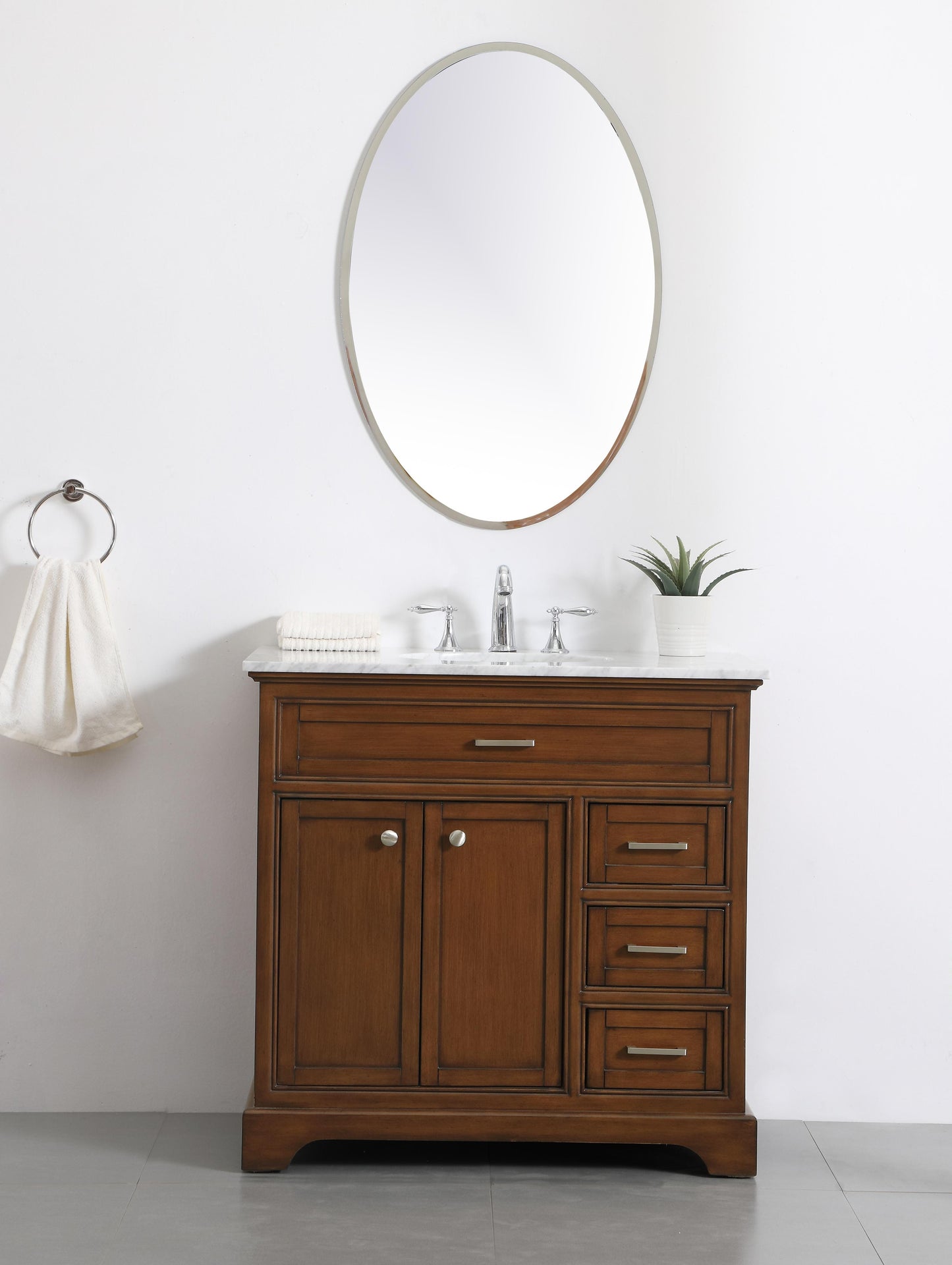 36 in. Single Bathroom Vanity Set in Teak - BC1503635TK