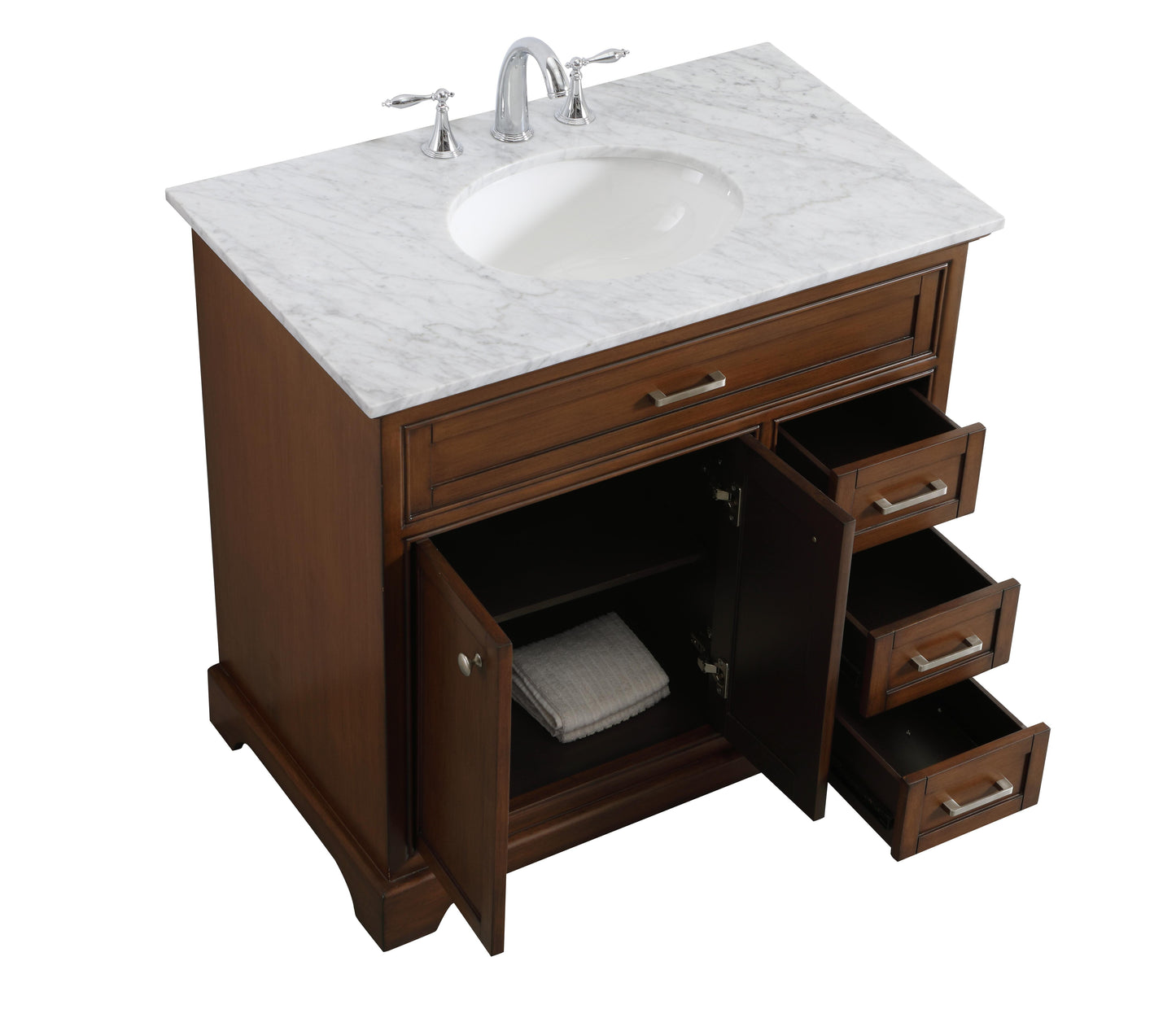 36 in. Single Bathroom Vanity Set in Teak - BC1503635TK