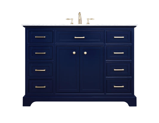 48 inch Single Bathroom Vanity in Blue - BC1504835BL