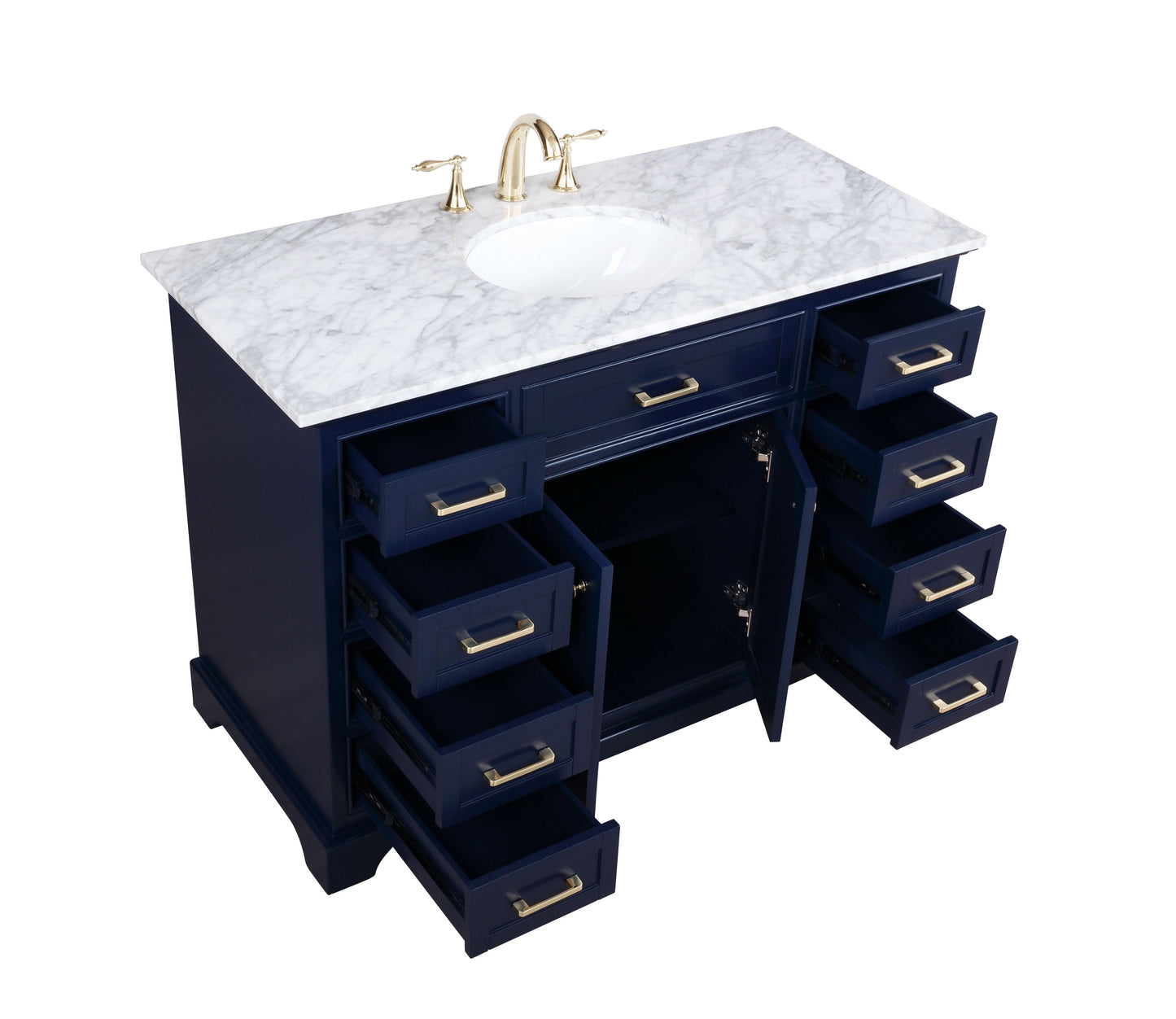 48 inch Single Bathroom Vanity in Blue - BC1504835BL