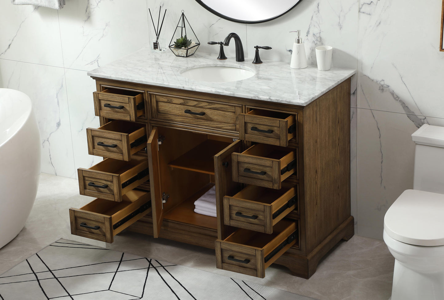 48 inch Single Bathroom Vanity in Driftwood - BC1504835DW