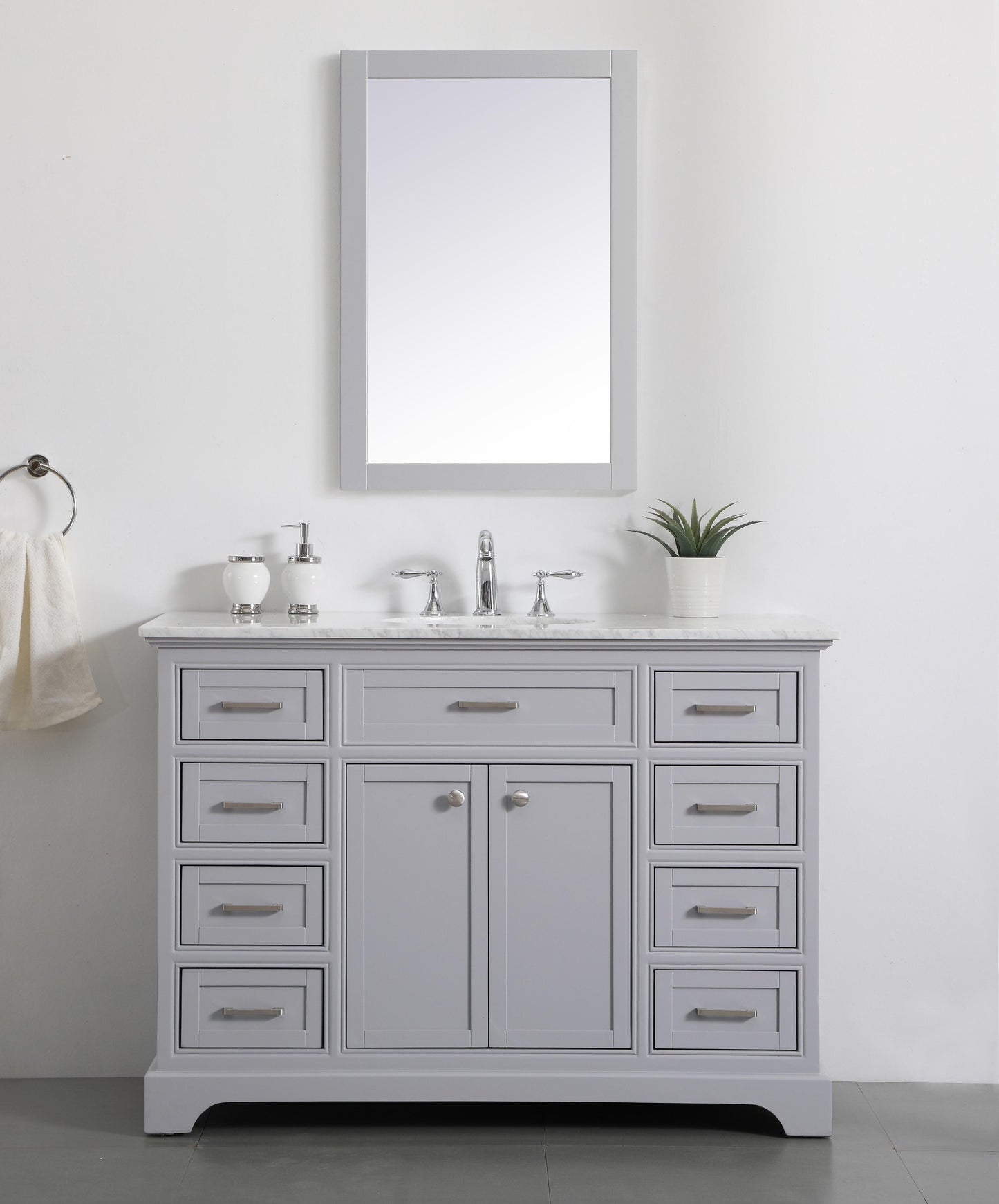 48 in. Single Bathroom Vanity Set in Light Grey - BC1504835GR