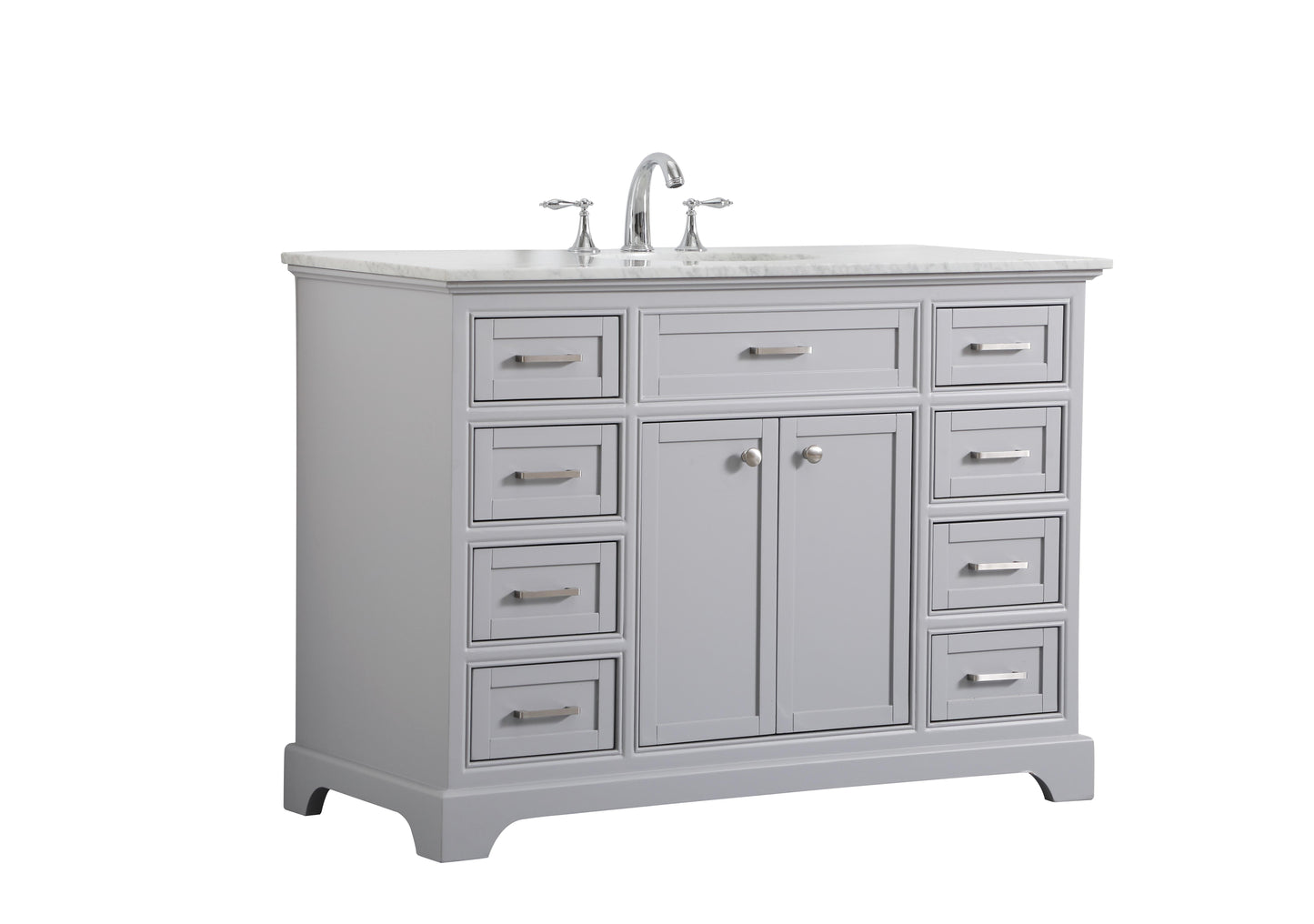 48 in. Single Bathroom Vanity Set in Light Grey - BC1504835GR