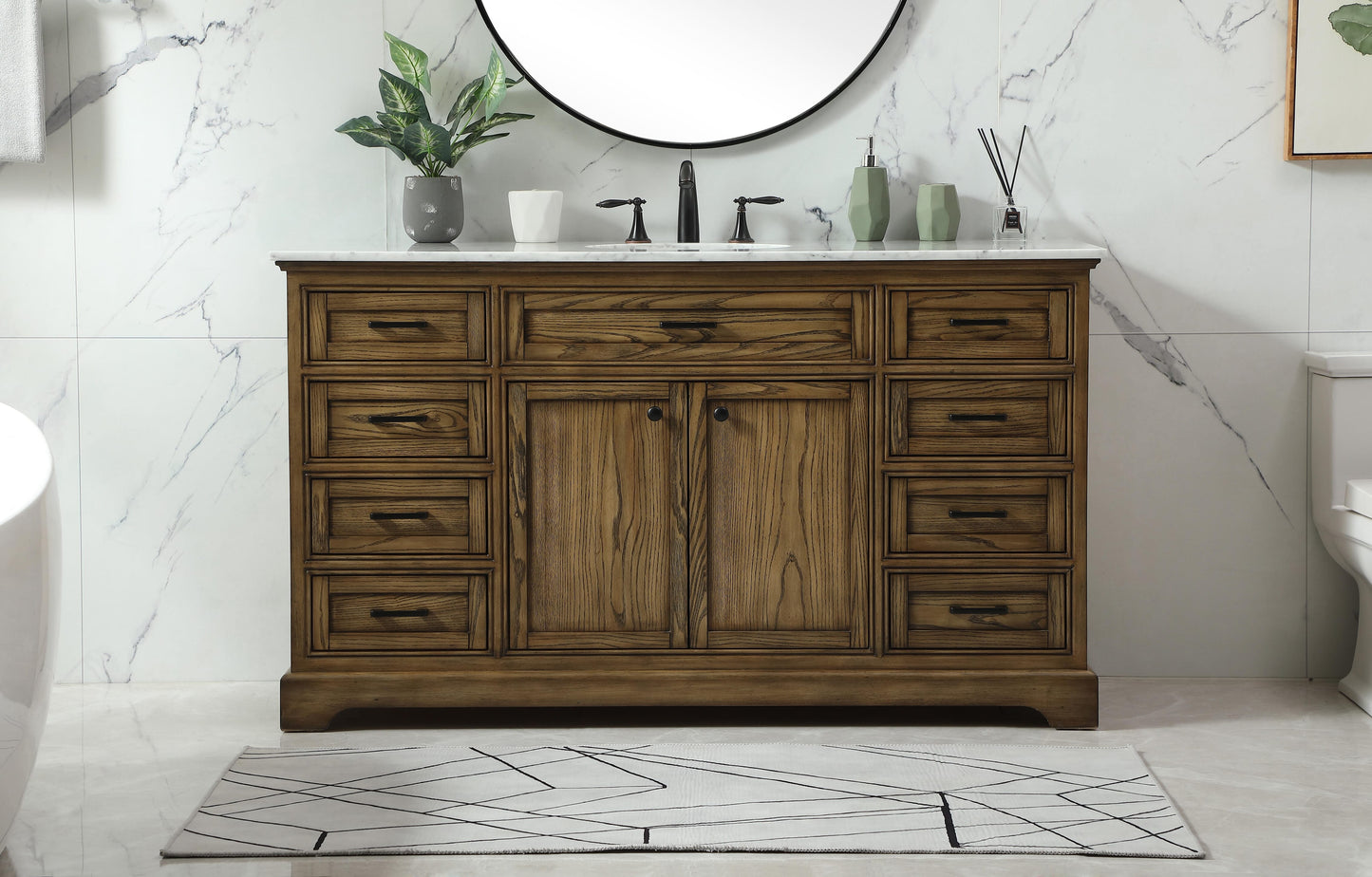 60 inch Single Bathroom Vanity in Driftwood - BC1506035DW