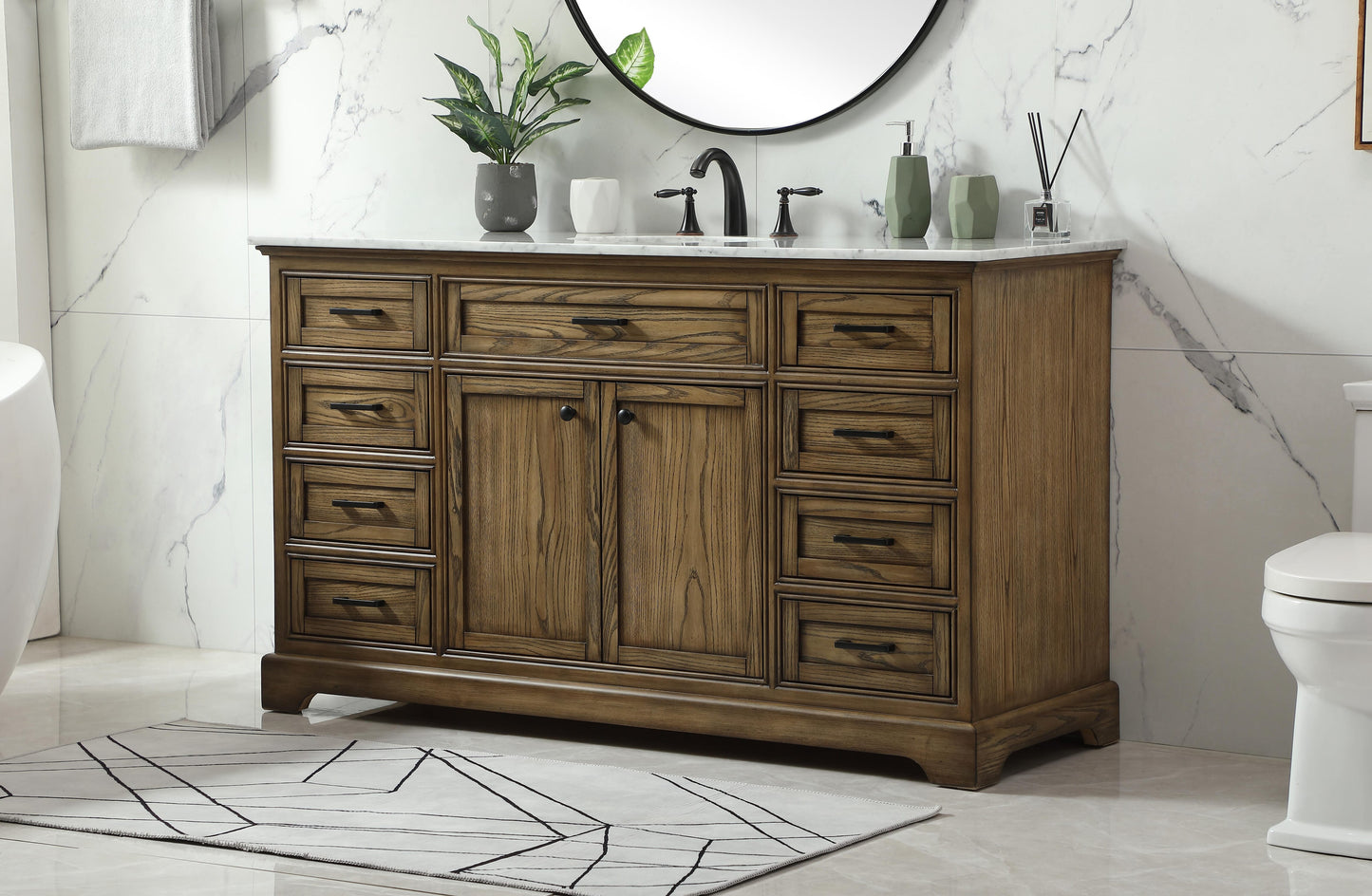 60 inch Single Bathroom Vanity in Driftwood - BC1506035DW