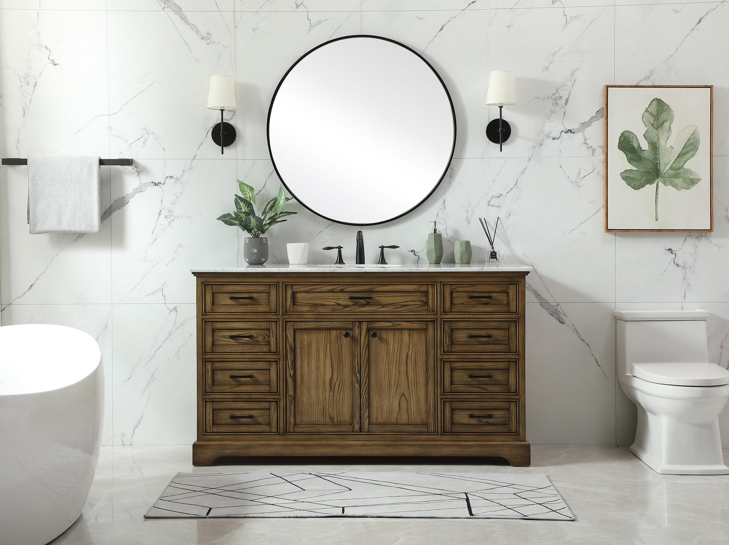 60 inch Single Bathroom Vanity in Driftwood - BC1506035DW