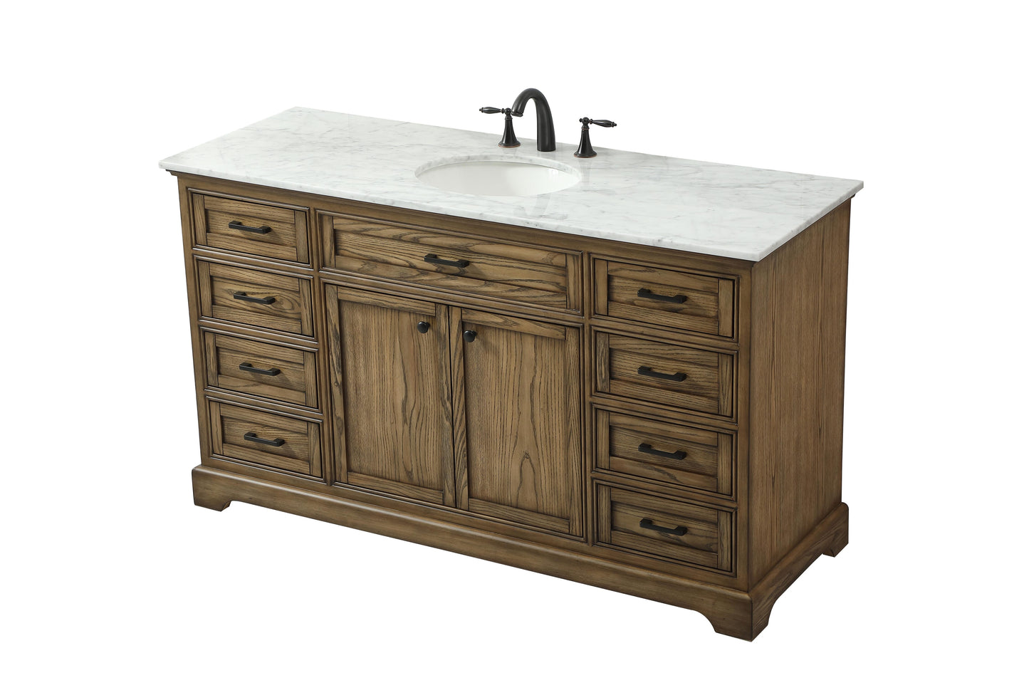 60 inch Single Bathroom Vanity in Driftwood - BC1506035DW