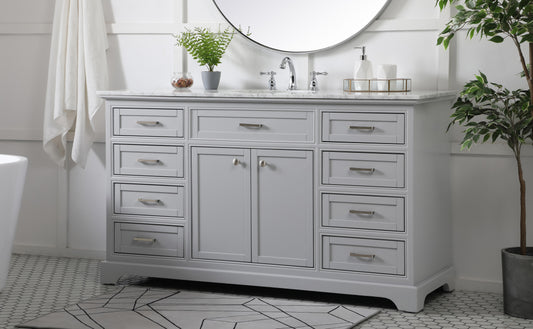 60 inch Single Bathroom Vanity in Grey - BC1506035GR